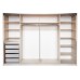 Gold Dulap 2800 Crem cu usi MDF Lucios + 1 Comoda